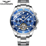 2019 New GUANQIN Clock Automatic diving watch mechanical swimming waterproof Tourbillon style clock men luxury relogio masculino
