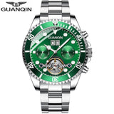 2019 New GUANQIN Clock Automatic diving watch mechanical swimming waterproof Tourbillon style clock men luxury relogio masculino