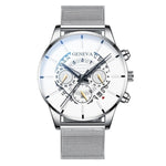 Men's Watch 2020 Reloj Hombre Relogio Masculino Mesh Strap Calendar Quartz Wristwatch Men Sports Watch Clock Geneva Clock hours