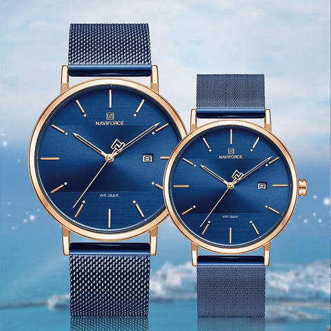 Newest Lover's Watches NAVIFORCE Quartz Simple Clock Men Women