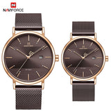 Newest Lover's Watches NAVIFORCE Quartz Simple Clock Men Women