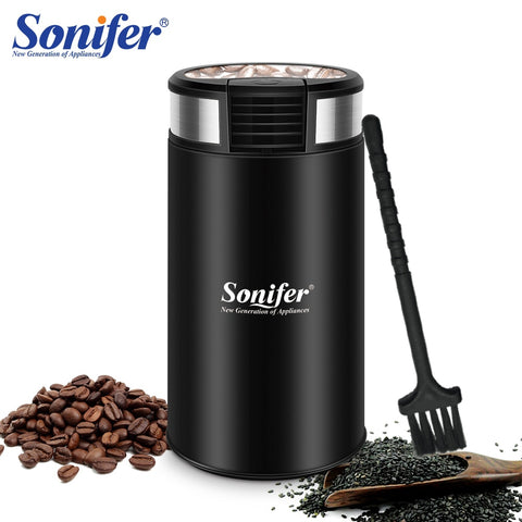 Mini Electric Coffee Grinder Maker Beans Mill Herbs Nuts Stainless Steel 220V Sonifer