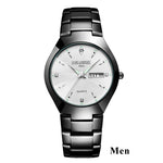 Top Quality Tungsten Steel Black Wrist Watch for Men and Women Bracelet