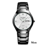 Top Quality Tungsten Steel Black Wrist Watch for Men and Women Bracelet