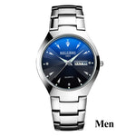 Top Quality Tungsten Steel Black Wrist Watch for Men and Women Bracelet