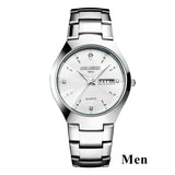 Top Quality Tungsten Steel Black Wrist Watch for Men and Women Bracelet