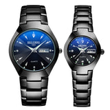 Top Quality Tungsten Steel Black Wrist Watch for Men and Women Bracelet
