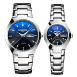 Top Quality Tungsten Steel Black Wrist Watch for Men and Women Bracelet
