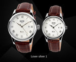 fashion casual watch full steel date women lover couple 30m waterproof wristwatches