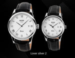 fashion casual watch full steel date women lover couple 30m waterproof wristwatches