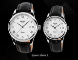 fashion casual watch full steel date women lover couple 30m waterproof wristwatches