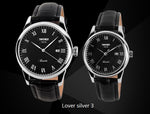 fashion casual watch full steel date women lover couple 30m waterproof wristwatches