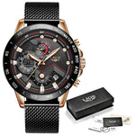 LIGE 2020 nuevos relojes de moda para hombre con Acero Inoxidable marca superior de lujo deportes cronógrafo reloj de cuarzo hombres Relogio Masculino