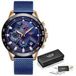 LIGE 2020 nuevos relojes de moda para hombre con Acero Inoxidable marca superior de lujo deportes cronógrafo reloj de cuarzo hombres Relogio Masculino