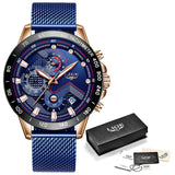 LIGE 2020 nuevos relojes de moda para hombre con Acero Inoxidable marca superior de lujo deportes cronógrafo reloj de cuarzo hombres Relogio Masculino