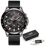 LIGE 2020 nuevos relojes de moda para hombre con Acero Inoxidable marca superior de lujo deportes cronógrafo reloj de cuarzo hombres Relogio Masculino