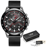LIGE 2020 nuevos relojes de moda para hombre con Acero Inoxidable marca superior de lujo deportes cronógrafo reloj de cuarzo hombres Relogio Masculino