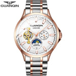 GUANQIN 2019 business watch men Automatic Luminous clock men Tourbillon waterproof Mechanical watch top brand relogio masculino