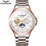 GUANQIN 2019 business watch men Automatic Luminous clock men Tourbillon waterproof Mechanical watch top brand relogio masculino