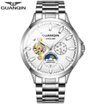 GUANQIN 2019 business watch men Automatic Luminous clock men Tourbillon waterproof Mechanical watch top brand relogio masculino