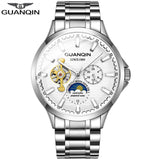 GUANQIN 2019 business watch men Automatic Luminous clock men Tourbillon waterproof Mechanical watch top brand relogio masculino