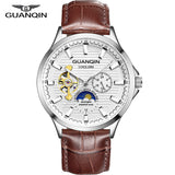 GUANQIN 2019 business watch men Automatic Luminous clock men Tourbillon waterproof Mechanical watch top brand relogio masculino