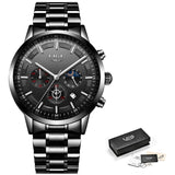 Relojes 2020 Watch Men LIGE Fashion Sport Quartz Clock Mens Watches Top Brand Luxury Business Waterproof Watch Relogio Masculino