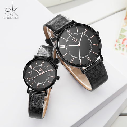 Shengke Couple Watch Set Men's Ladies Wrist Watches